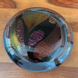 Rollin Karg Blown Glass Paperweight 
Good Condition